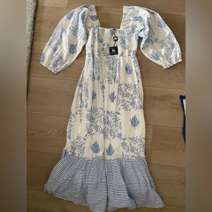 Madison Mathews The Sophie MIDI Dress, NWT Size Large